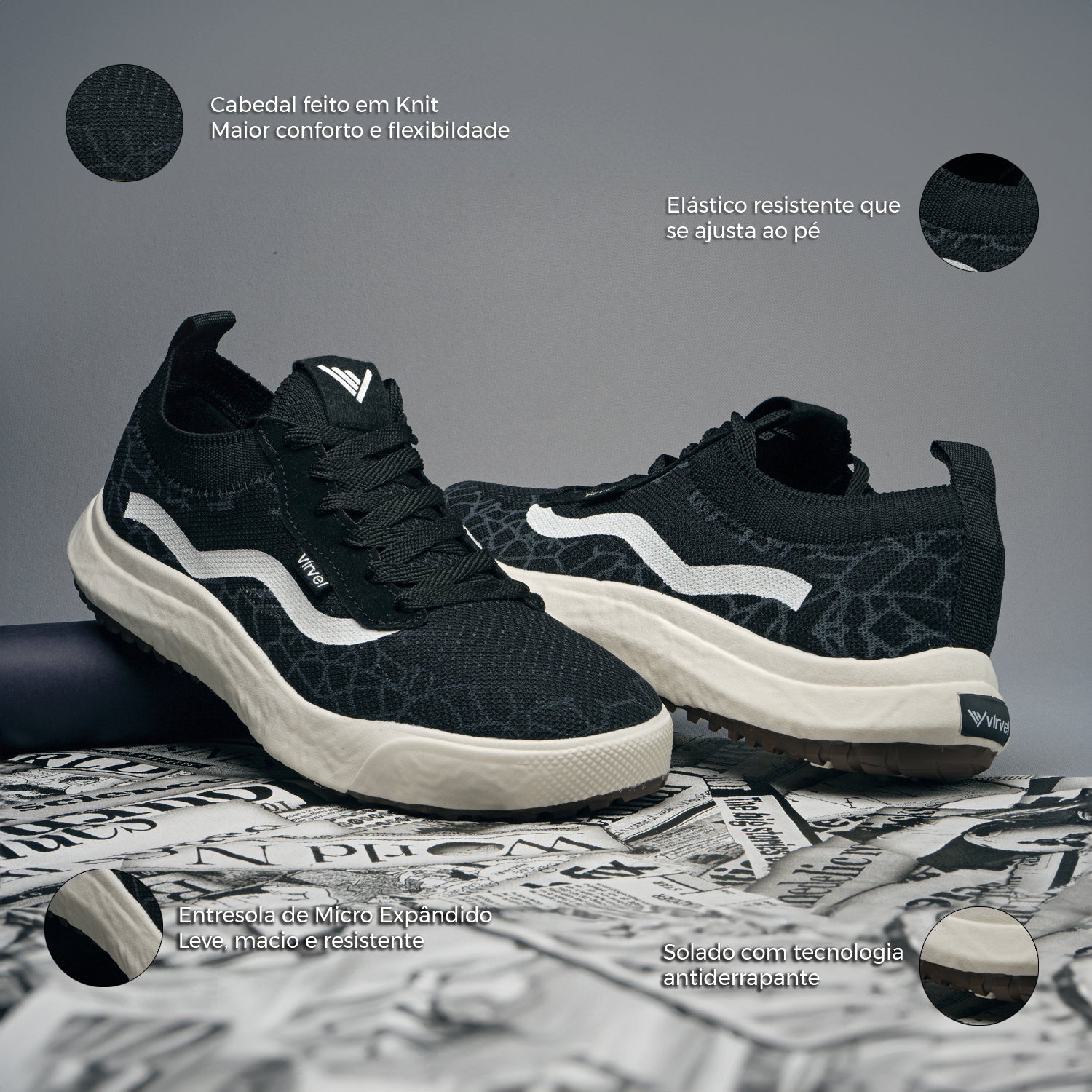 Tênis Virvel Ultra Preto*