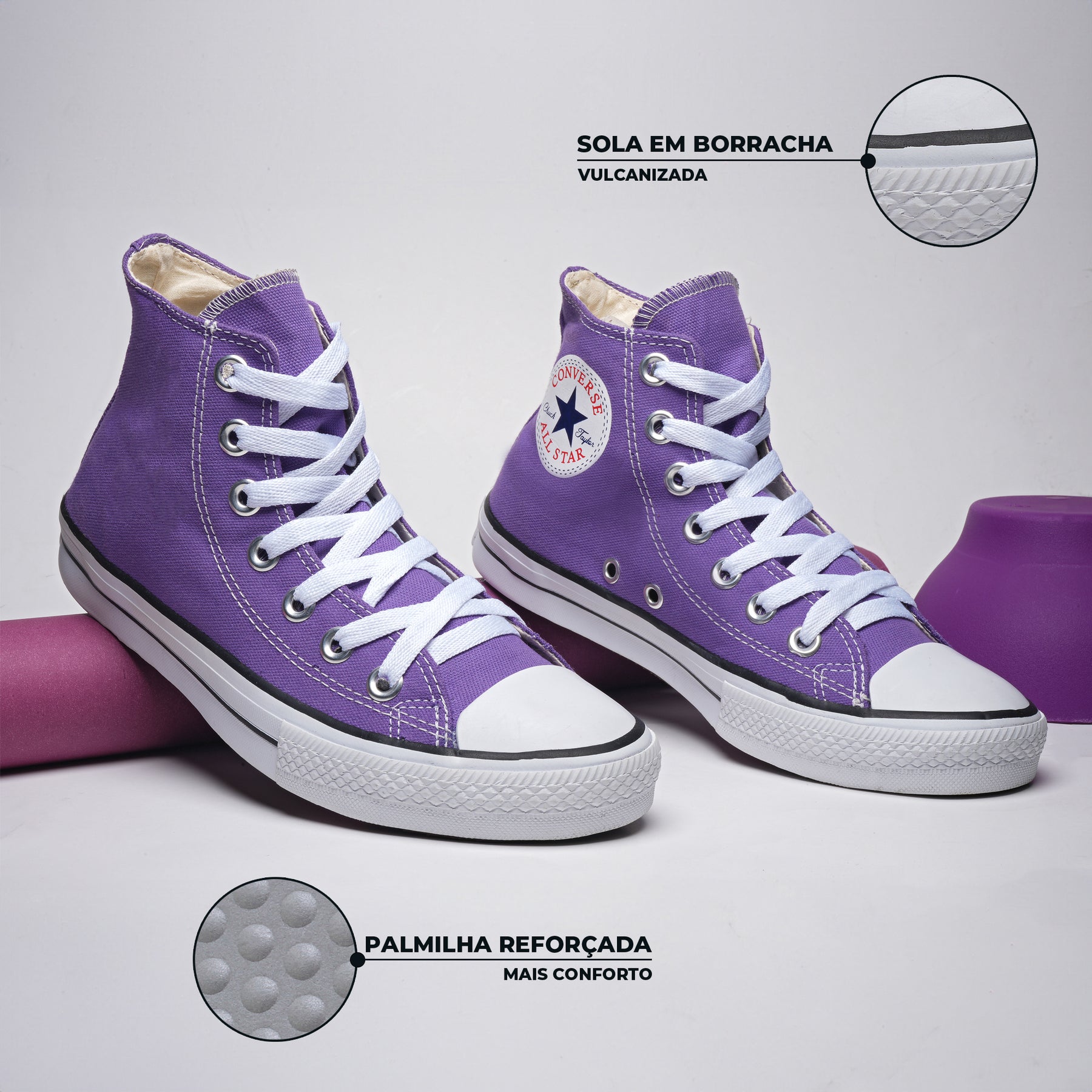 Tênis Cano Alto All Star Lilás*