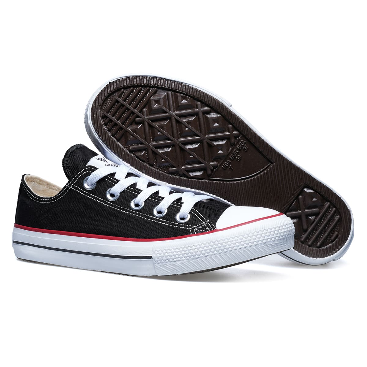 Tênis Virvel Star Cano Baixo Preto – O Clássico em Lona