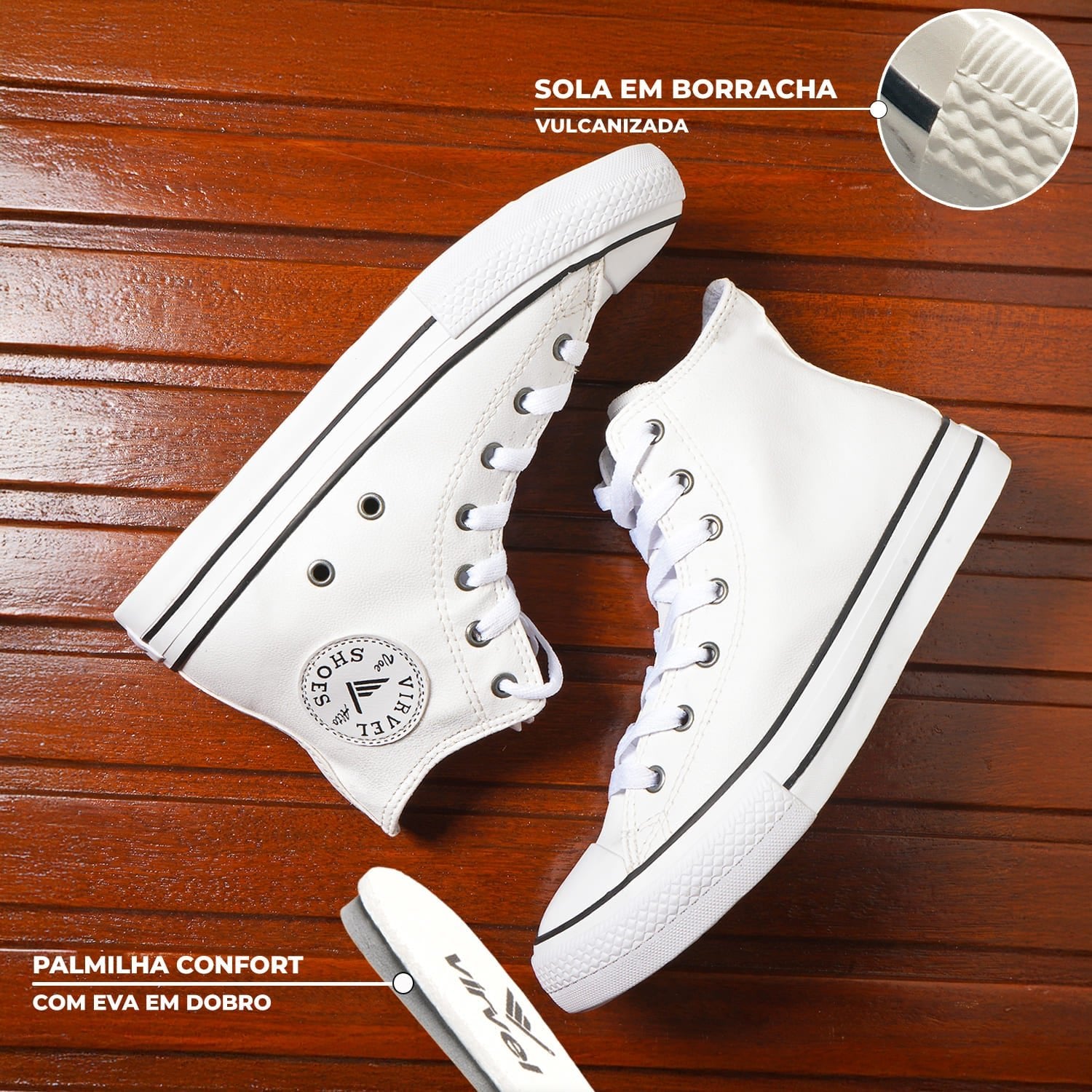 Tênis Cano Alto Virvel Star Cloud Synthetic (Branco) - Virvel shoes