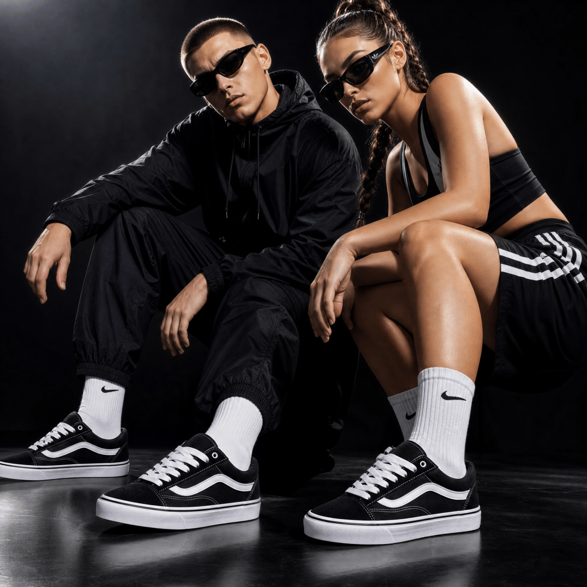 Tênis promoção exclusiva do grupo Star & Cia Preto e Branco* - Virvel shoes