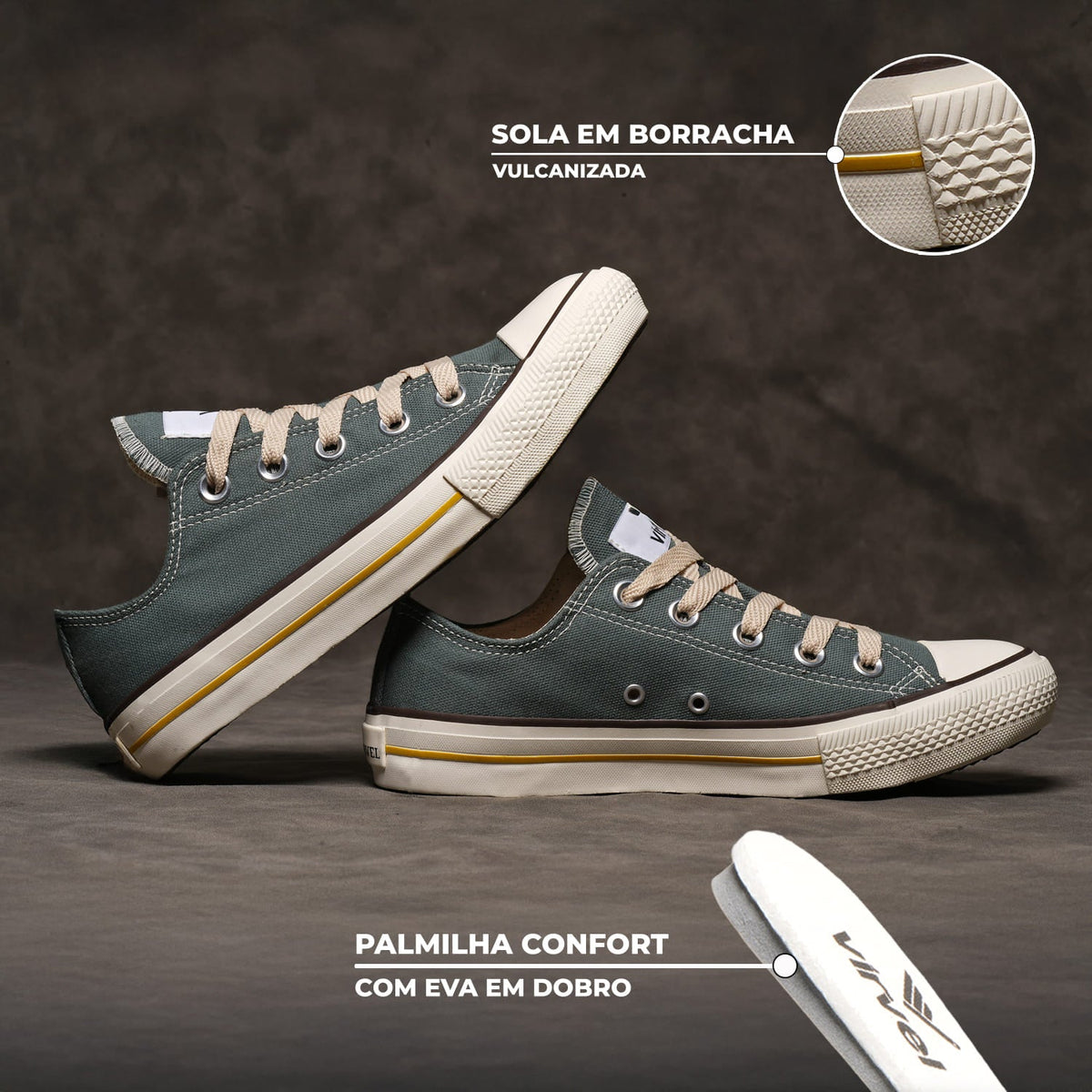Tênis Tradicional Virvel Star Urban Grey Cinza - Virvel shoes