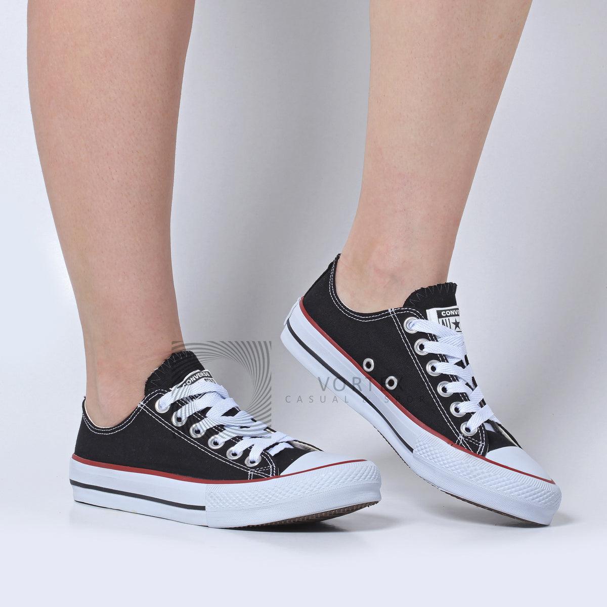 Combo 2 pares All Star Convencional Preto+Branco - Vortex Calçados
