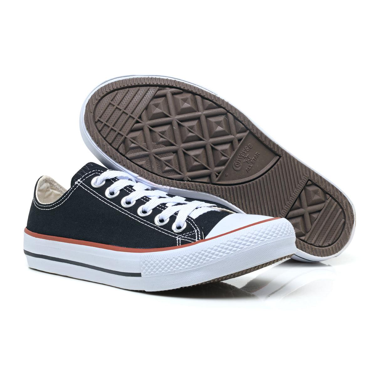 Combo 2 pares All Star Convencional Preto+Branco - Vortex Calçados