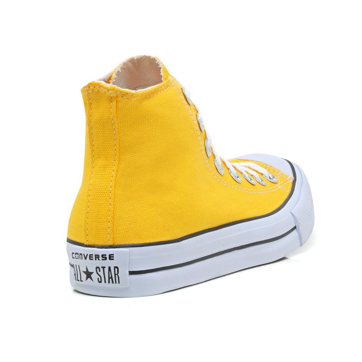 Combo 2 pares All Star cano alto Preto+Amarelo - Vortex Calçados