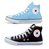 Combo 2 pares All Star cano alto Azul Bebê + Preto - Vortex Calçados