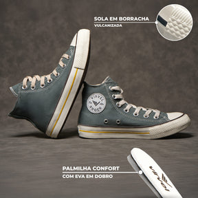 Tênis Adulto Cano Alto Virvel Star Cinza Urban Grey