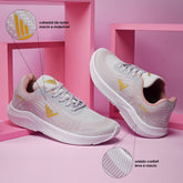 Tênis Virvel Ultra Go Rosa e dourado