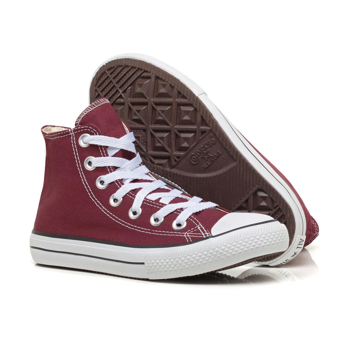 Tênis All Star Cano Alto Vinho/Bordô (Red Cherry)* - Virvel shoes