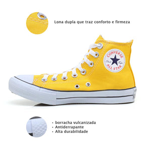 Tênis Cano Alto All Star Amarelo* - Virvel shoes