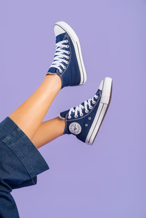 Tênis Cano Alto Virvel Star Azul Marinho - Virvel shoes