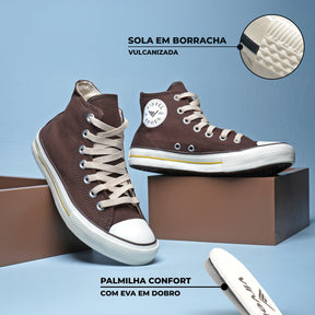 Tênis Cano Alto Virvel Star Marrom* - Virvel shoes