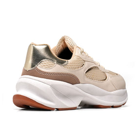 Tênis Virvel Aura Chunky Nude/Gold - Virvel shoes