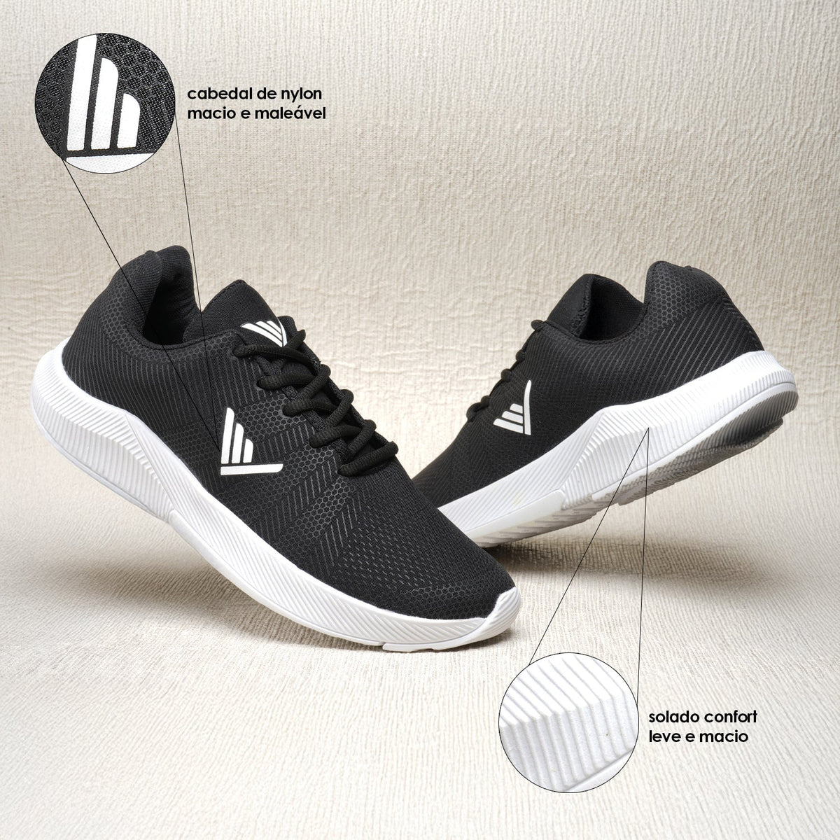 Tênis Virvel Ultra Go Preto - Virvel shoes