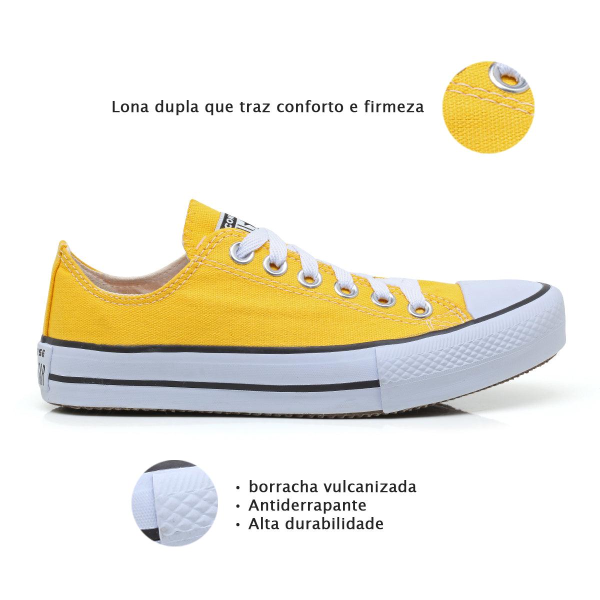 Combo 2 pares All Star Convencional Vermelho+Amarelo - Vortex Calçados